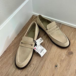 Zara Suede Tan Loafers